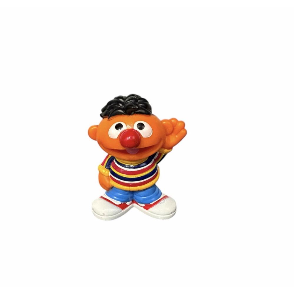 Sesame Street Friends Ernie Waiving 3” Toy Figure Cake Topper Hasbro Playskool